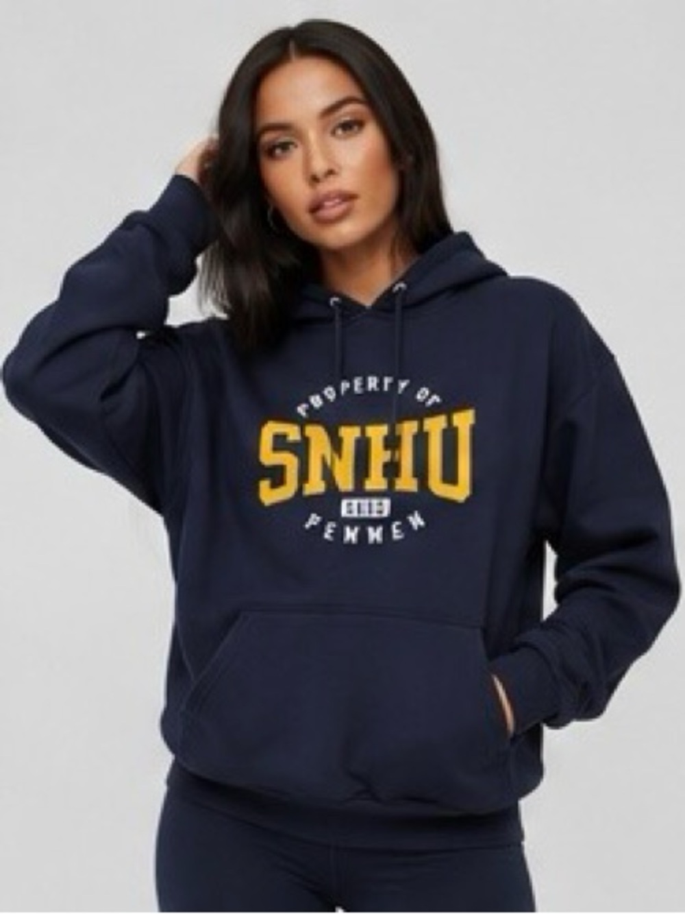 Unisex Black SNHU Pullover Hoodie